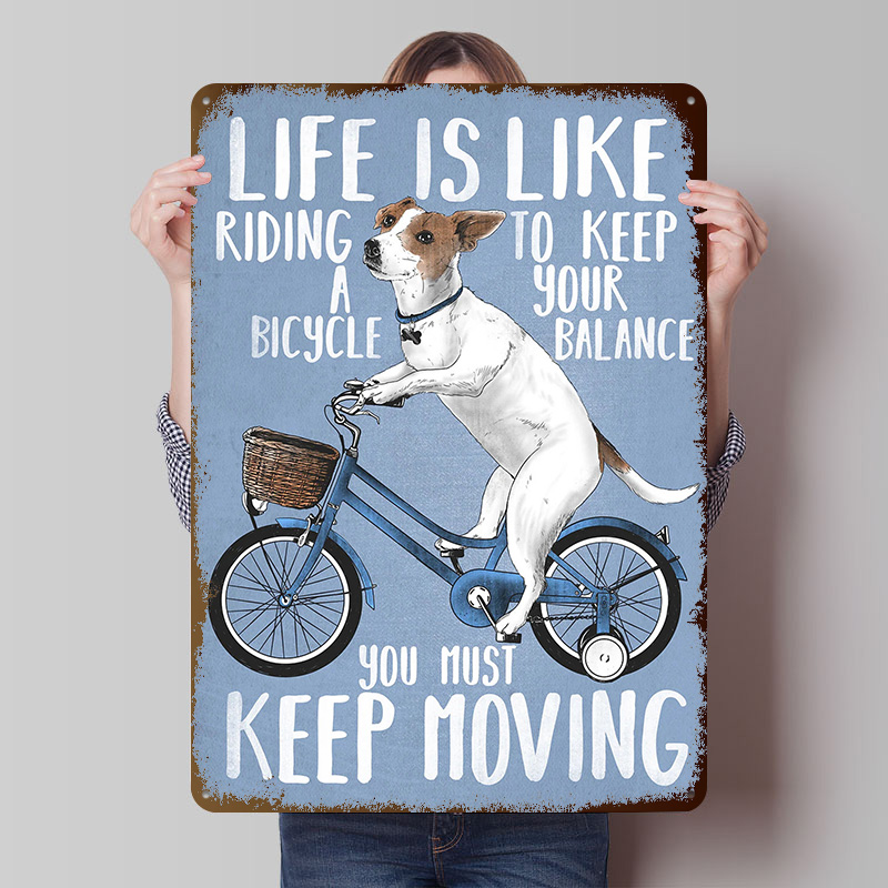 Desk Setup Poster - Affiche métallique « La vie est