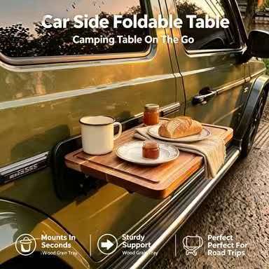 Desk Setup Table - Table pliable en bois pour camping