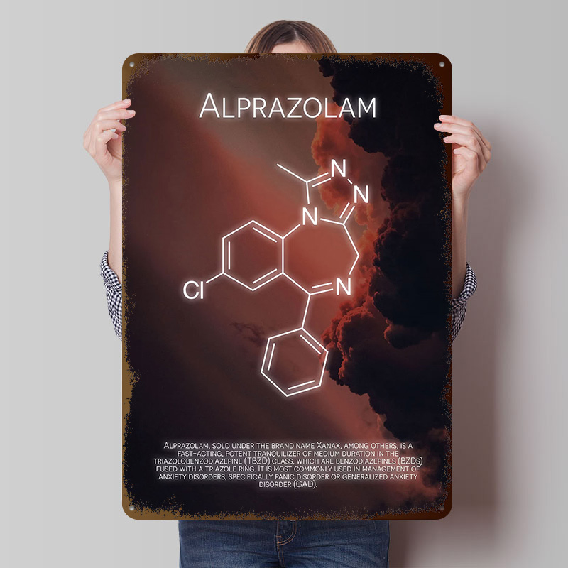 Desk Setup Poster - Affiches en fer blanc de molécule