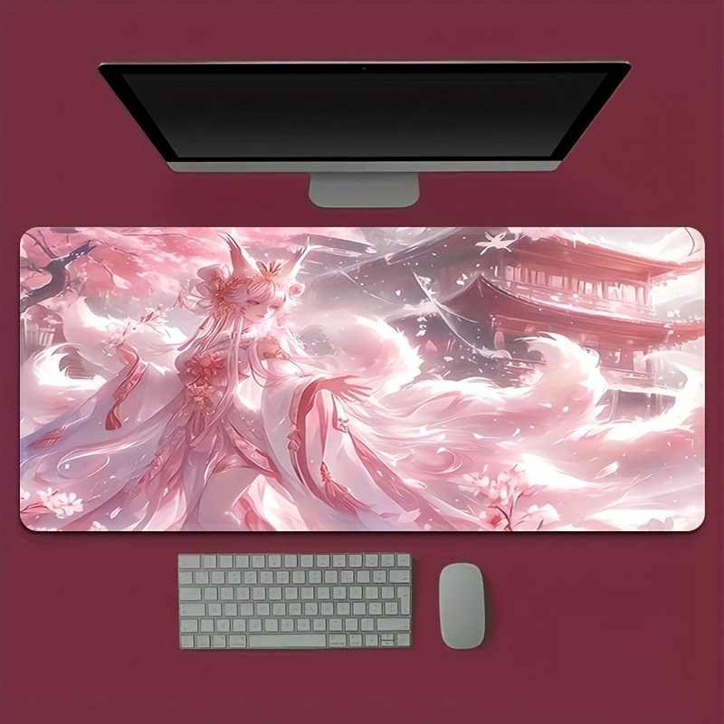 Desk Setup Aesthetic - Tapis de bureau Anime Fox Girl,
