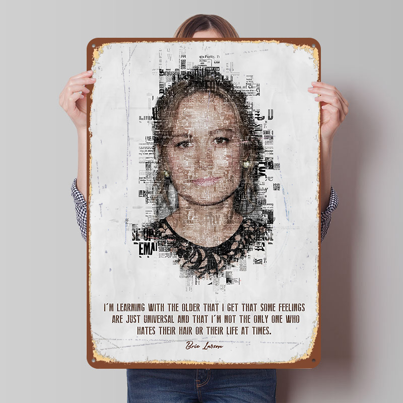 Desk Setup Poster - Affiche en métal avec citation de