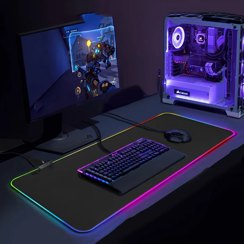 Tapis de souris lumineux LED,  - Desk Setup Accessories Aesthetic avis et prix