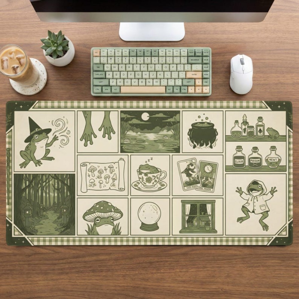 Tapis de bureau Witchy Frog Ap - Desk Setup Aesthetic avis et prix