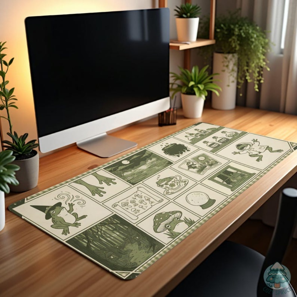 Tapis de bureau Witchy Frog Ap - Desk Setup Aesthetic avis et prix