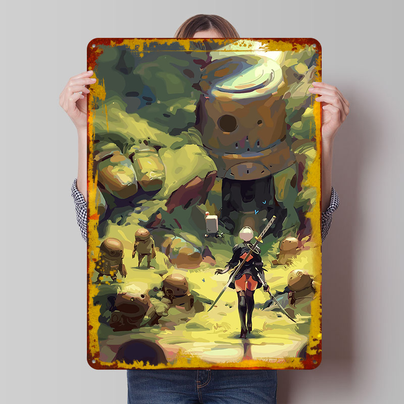 Nier Automata : Affiche métall - Desk Setup Poster avis et prix