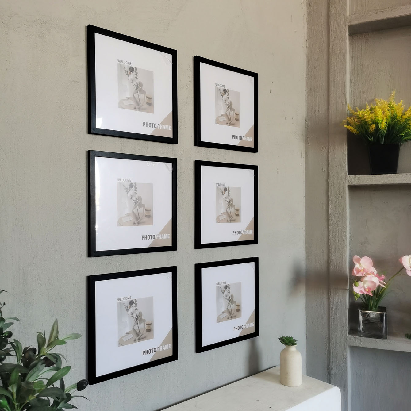Cadres Photo carrés en bois, 3 - Desk Setup Poster avis et prix