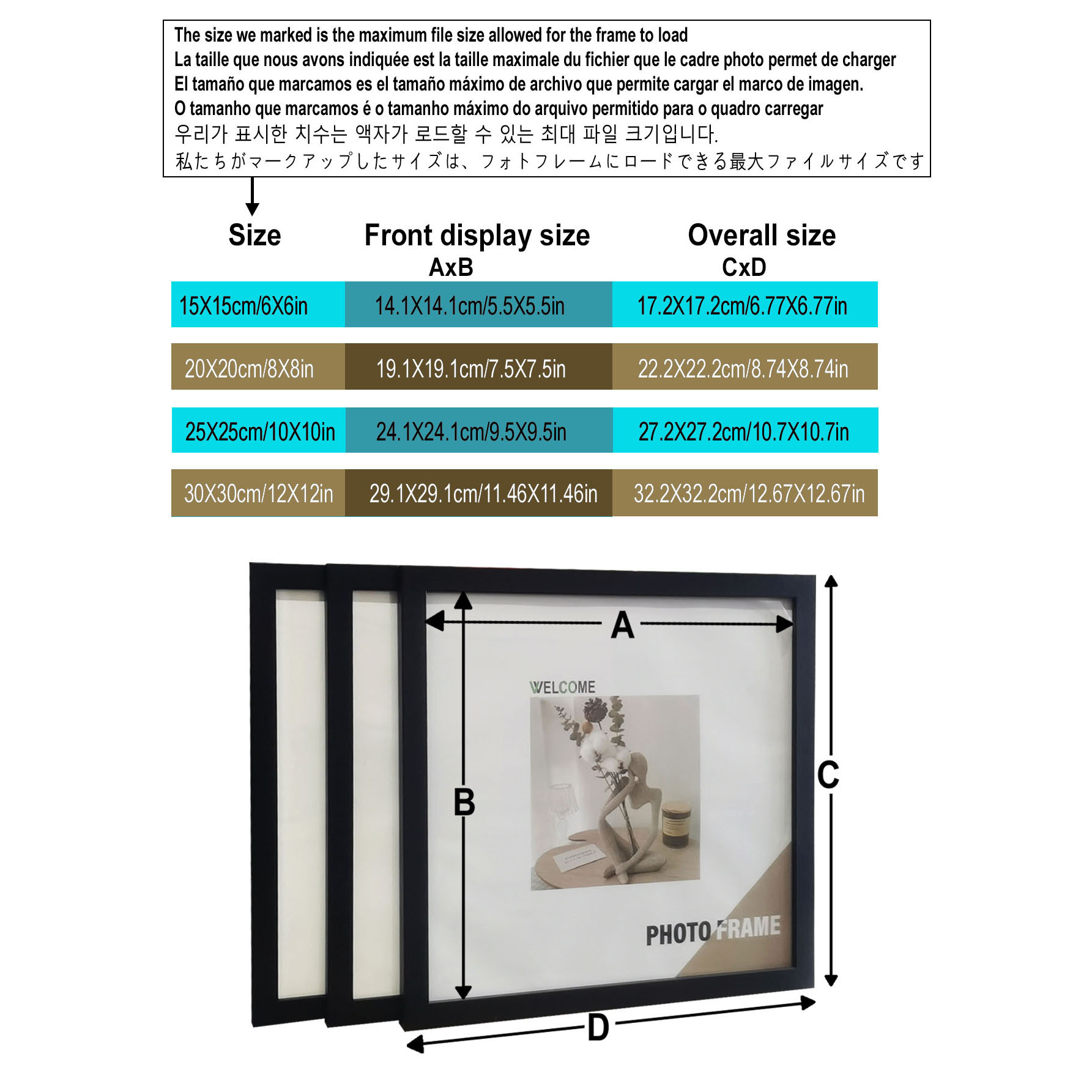Cadres Photo carrés en bois, 3 - Desk Setup Poster avis et prix