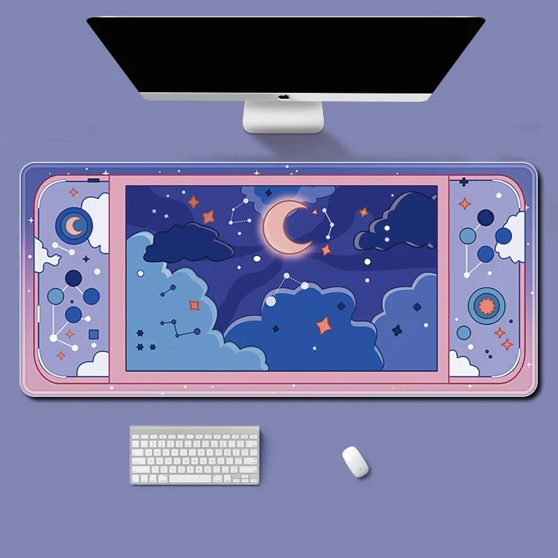 Grand tapis de bureau lune et  - Desk Setup Aesthetic avis et prix