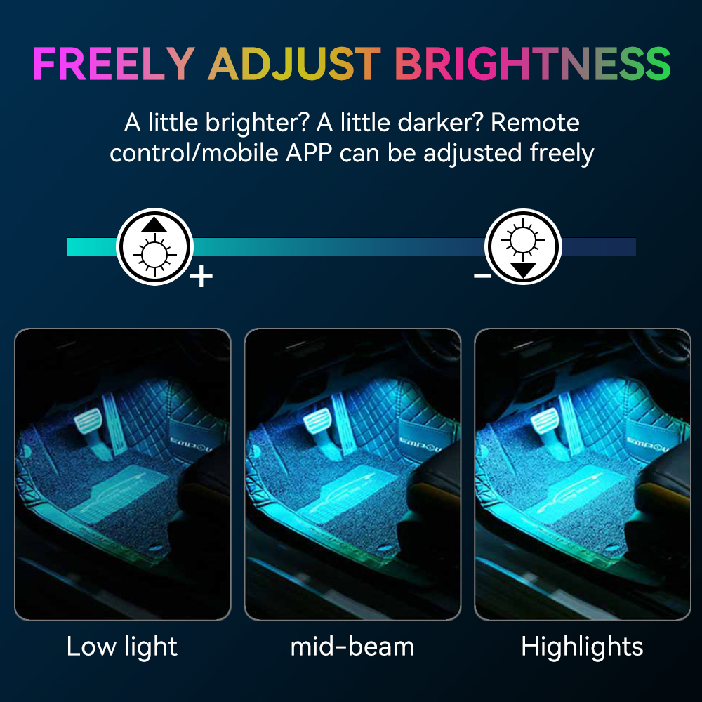 48/36 LED RGB voiture pied lum - Ambient Light Bar Usb avis et prix
