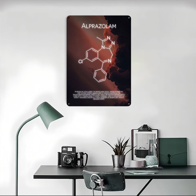 Affiches en fer blanc de moléc - Desk Setup Poster avis et prix