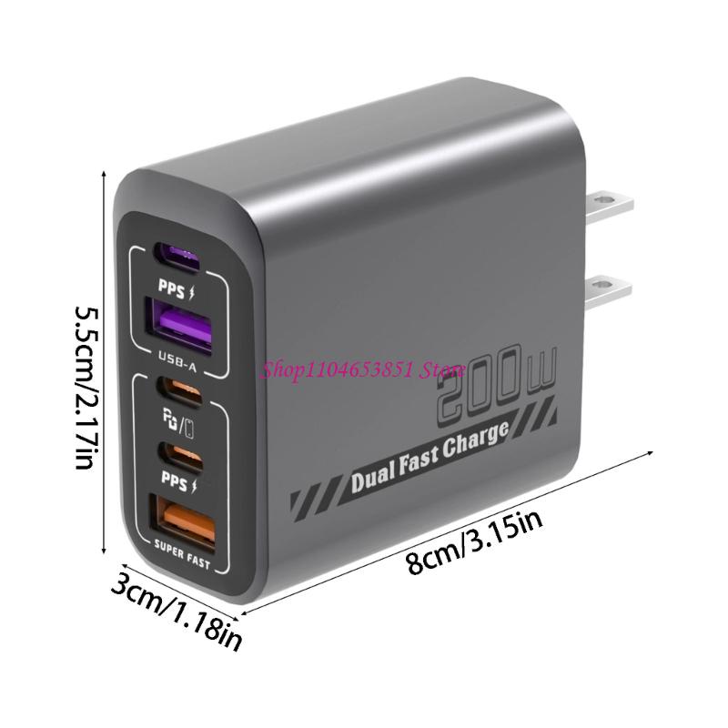 Chargeur rapide 200 W à 5 port - Desk Setup For 2 Laptops avis et prix