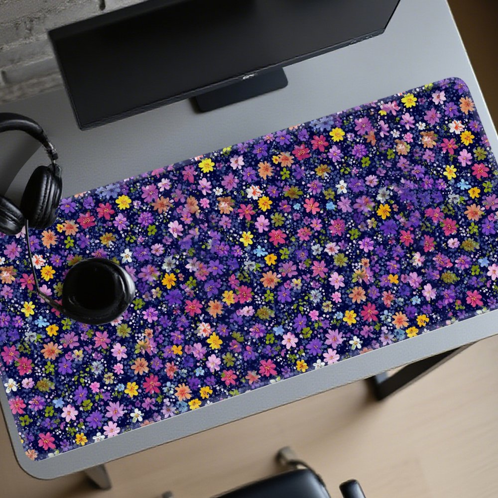 Tapis de bureau à motif floral - Desk Setup Aesthetic avis et prix