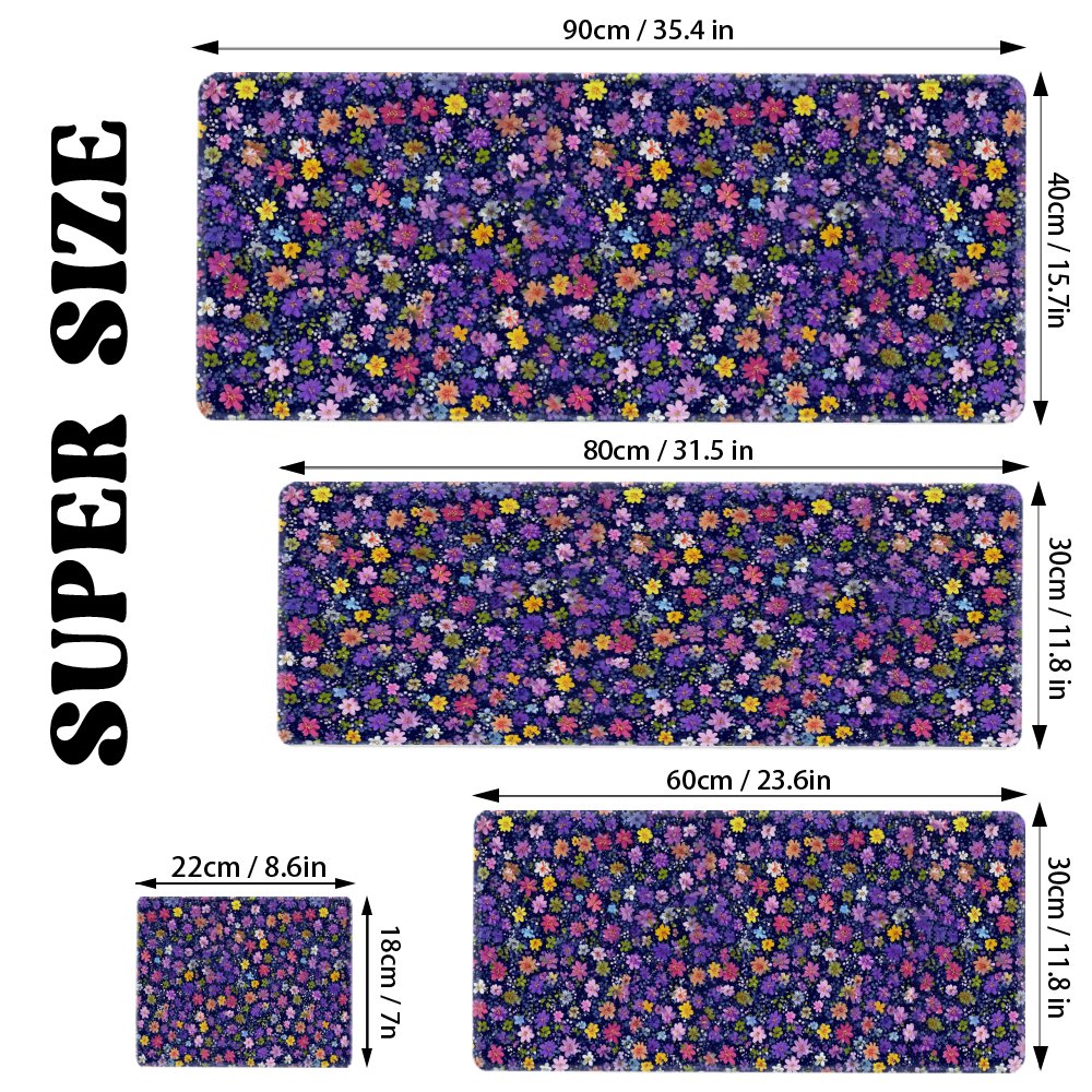 Tapis de bureau à motif floral - Desk Setup Aesthetic avis et prix
