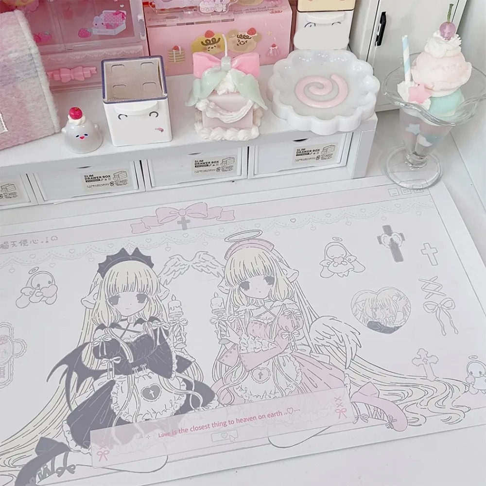 Tapis de bureau Chobits Twins, - Desk Setup Dorm avis et prix