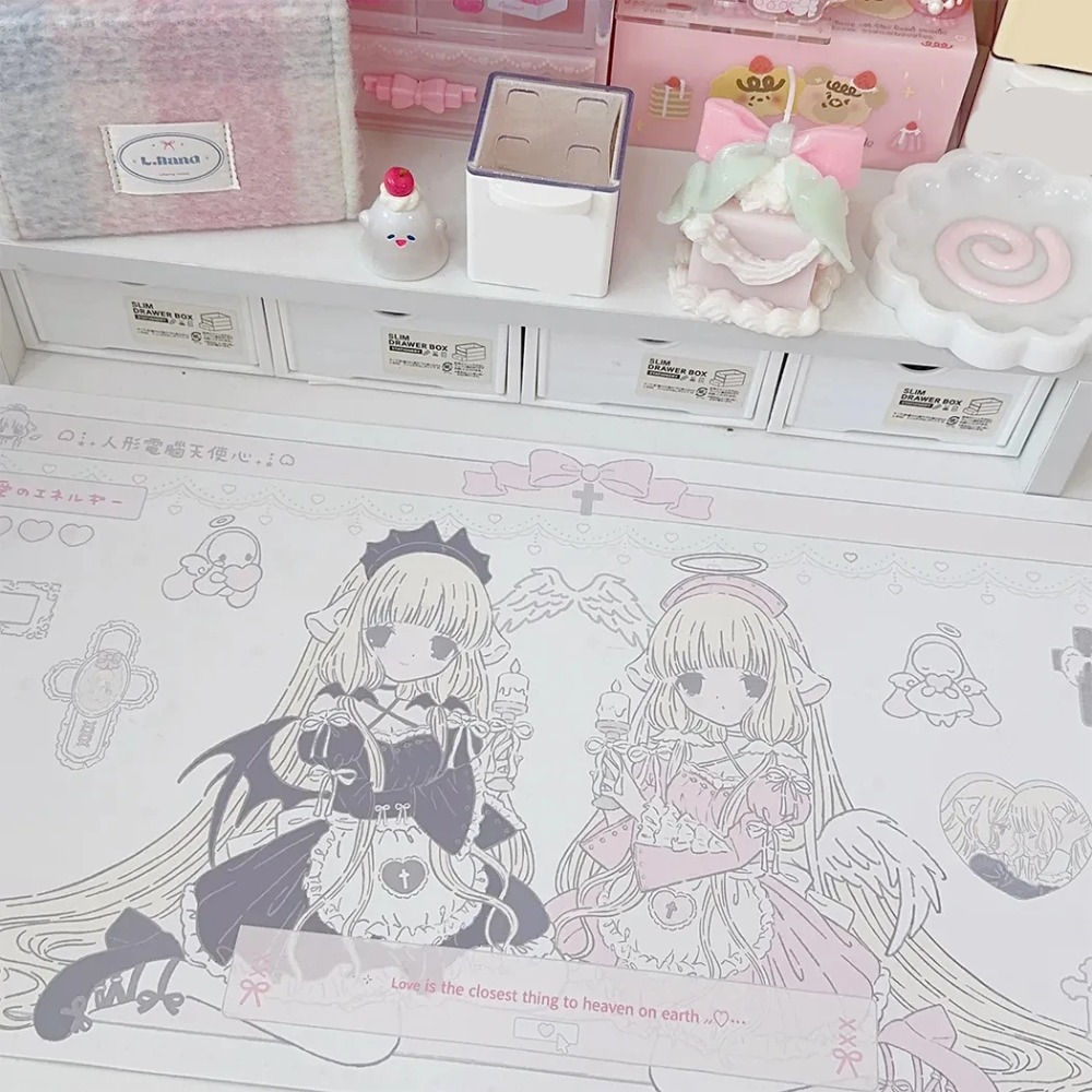 Tapis de bureau Chobits Twins, - Desk Setup Dorm avis et prix