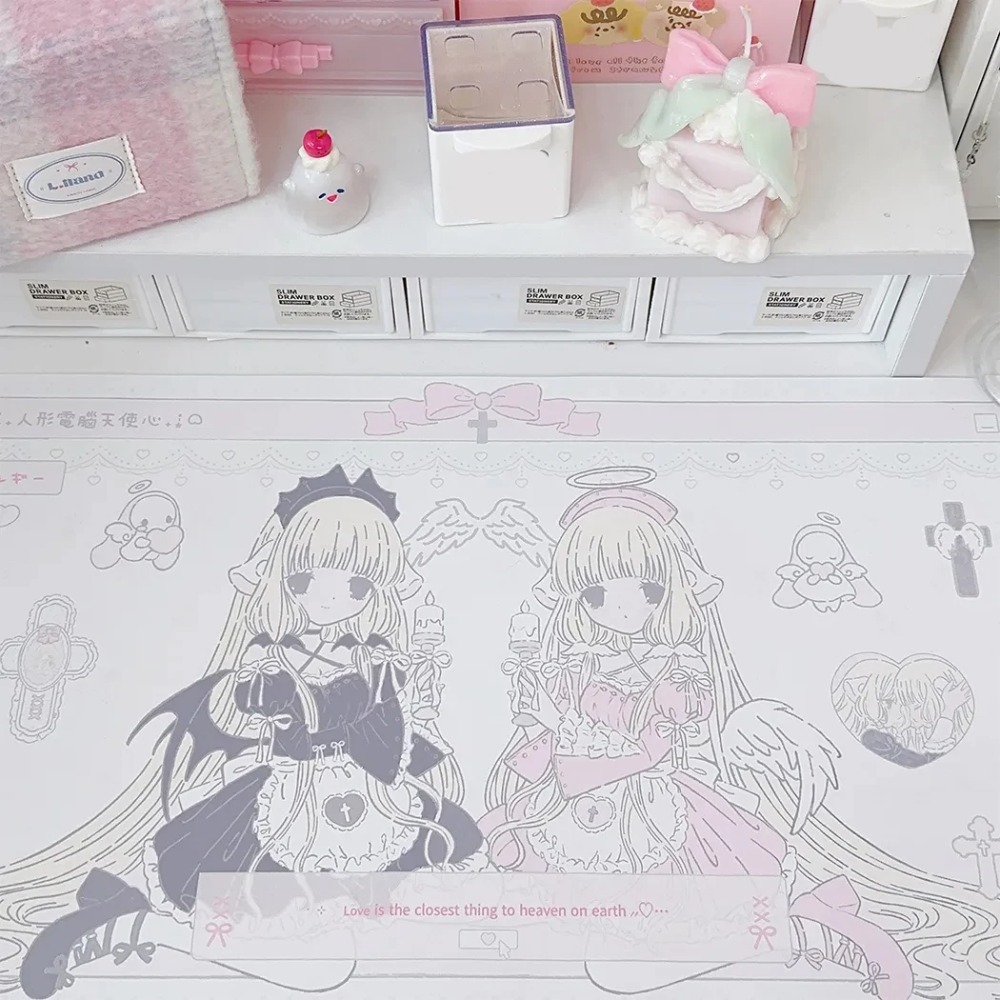 Tapis de bureau Chobits Twins, - Desk Setup Dorm avis et prix