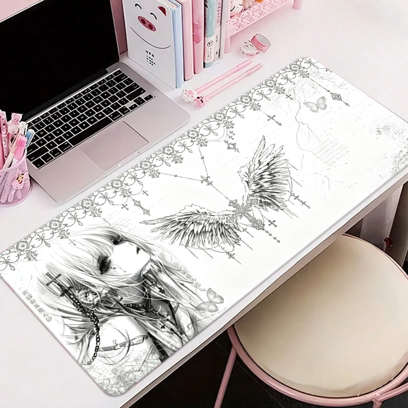 Tapis de souris en cuir noir e - Desk Setup Aesthetic avis et prix