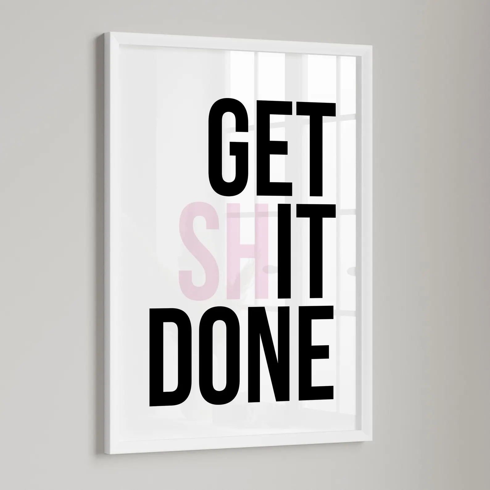 Get Shit Done, Art de bureau,  - Desk Setup Poster avis et prix