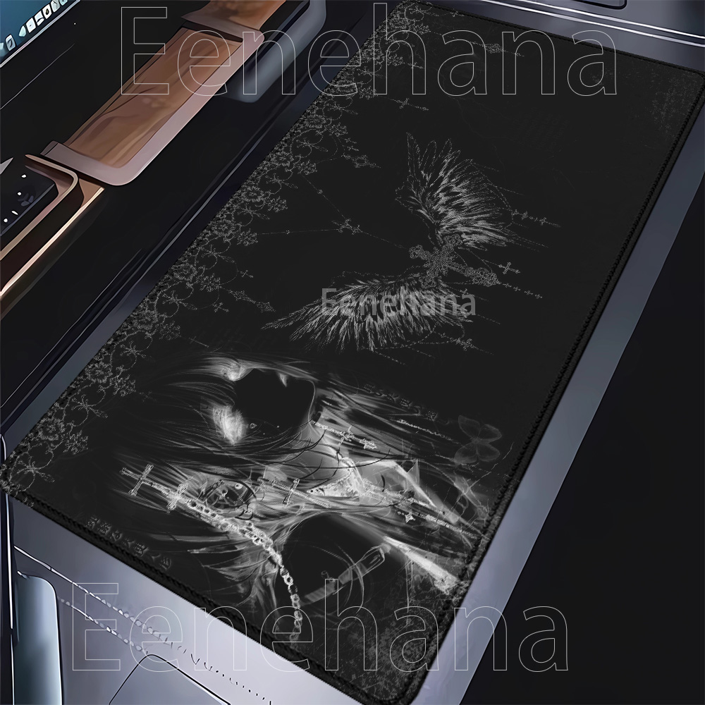 Tapis de souris noir et blanc, - Desk Setup Accessories Aesthetic avis et prix